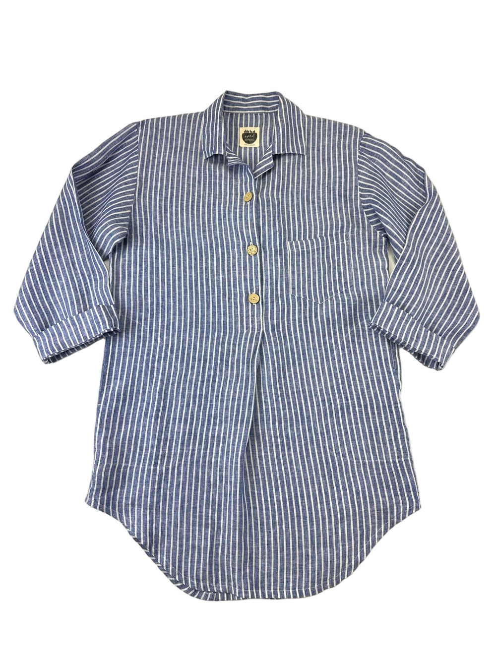 49th Apparel Linen Boyfriend Nightshirt XS Made in Canada